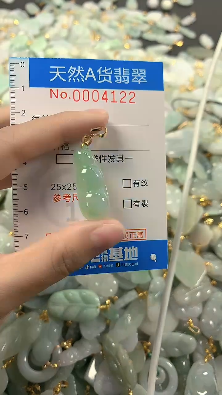 颈饰未镶嵌翡翠净货挂件-4122