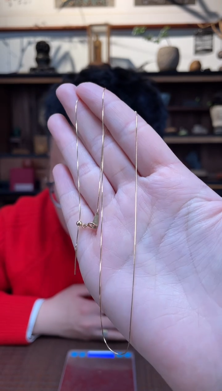 【闪购商品】18K金颈饰18K金蛇骨链ZX