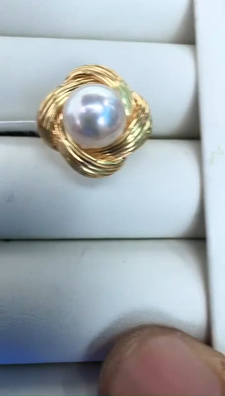 【闪购商品】海水珍珠戒指银S925镶嵌戒指