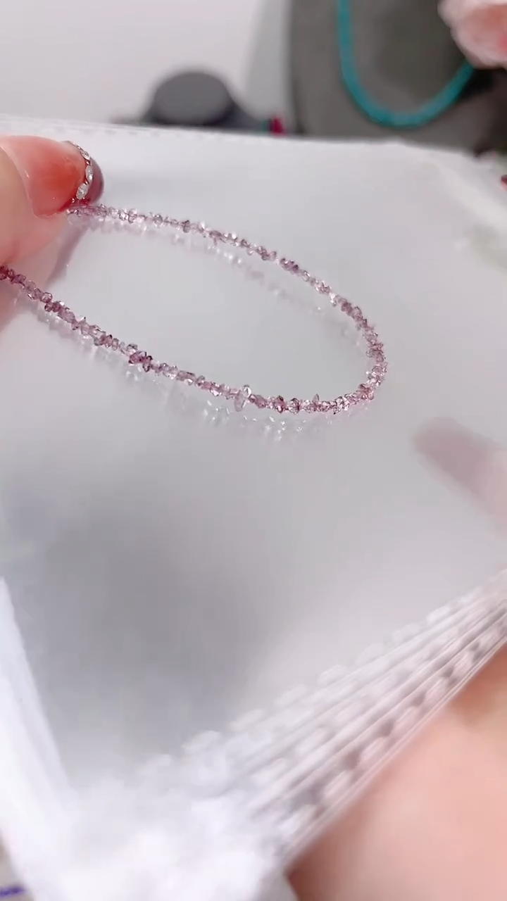 银S925镶嵌手链钻石紫99