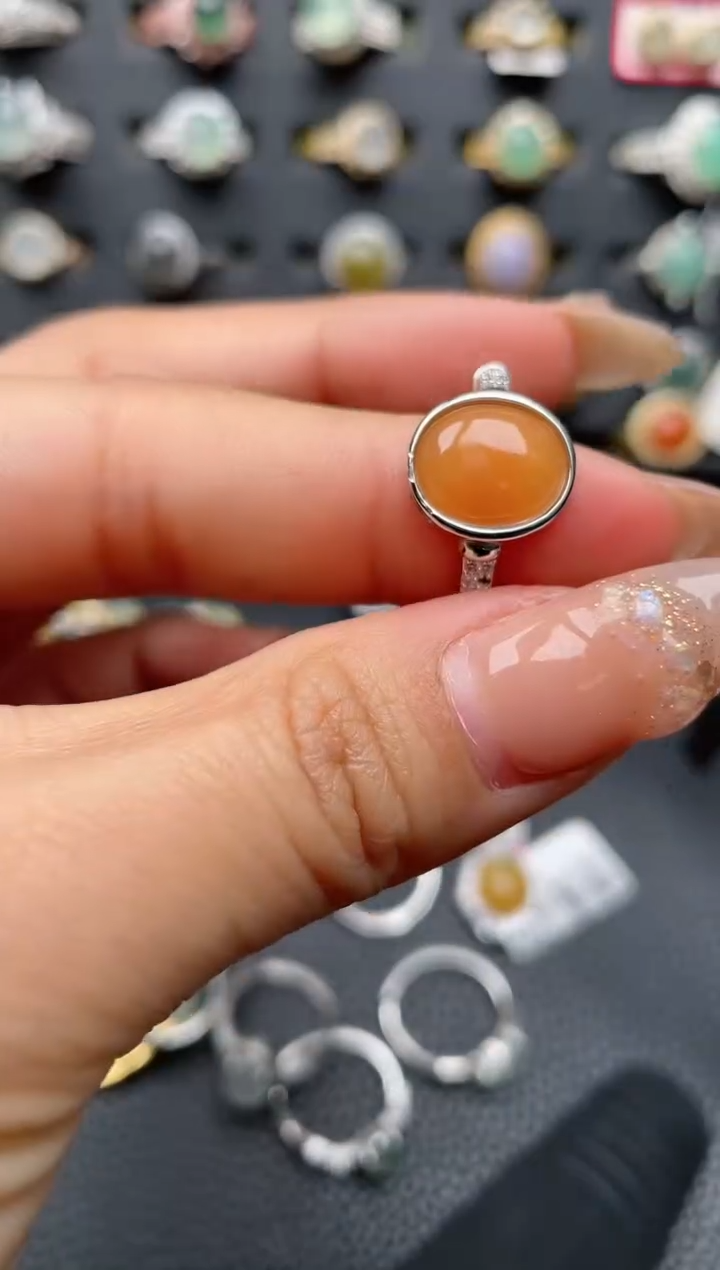 【闪购商品】翡翠戒指银S925镶嵌1111111111  46