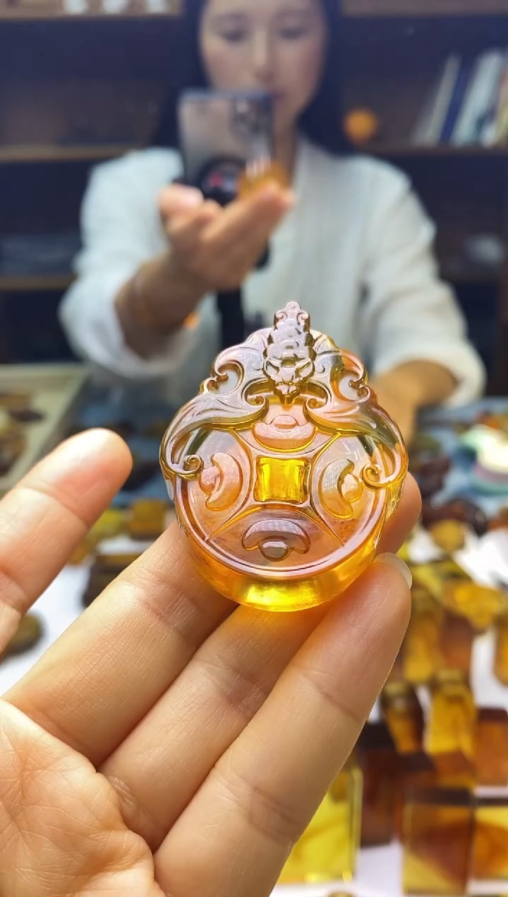 琥珀颈饰未镶嵌SN90-118（福在眼前）