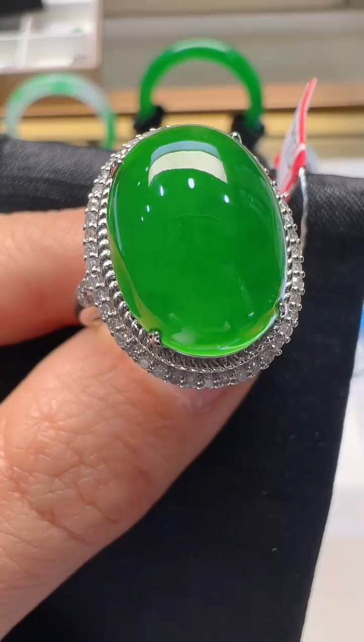 【闪购商品】翡翠戒指18K金镶嵌多样性团购发一件