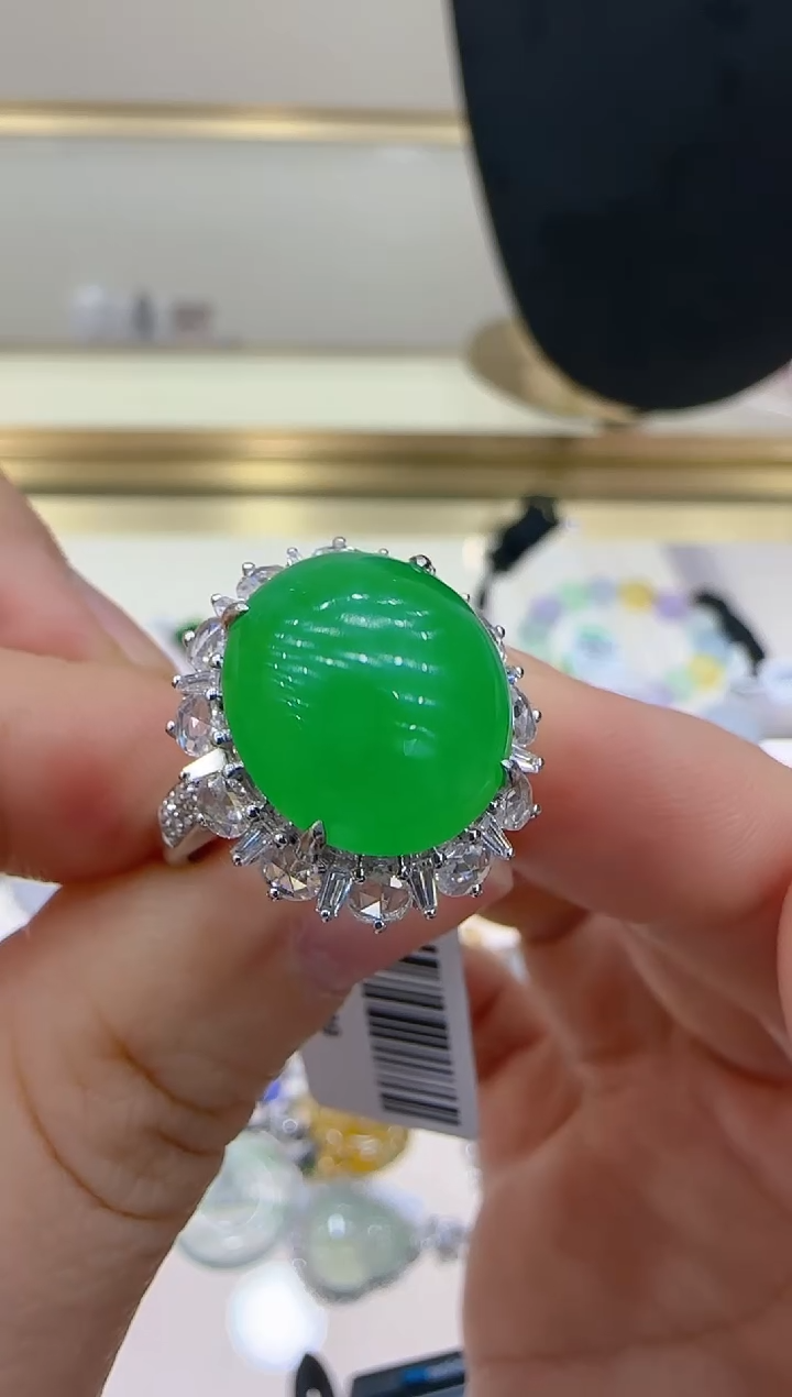 【闪购商品】翡翠戒指18K金镶嵌团购多样性发一件