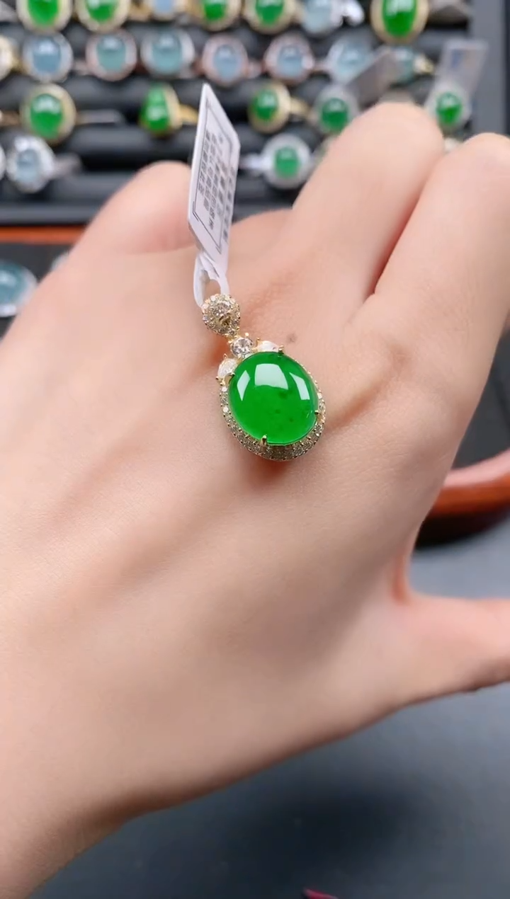 银S925镶嵌戒指翡翠11111