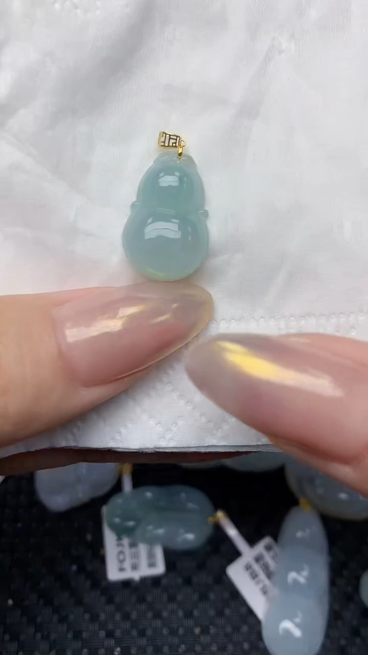 【闪购商品】翡翠颈饰18K金镶嵌天然翡翠A货