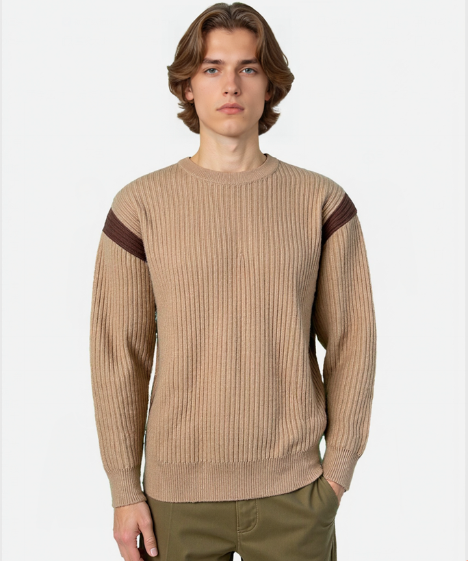 【600-800】秋冬男士新款休闲轻奢时尚针织羊毛羊绒长袖打底衫毛衣