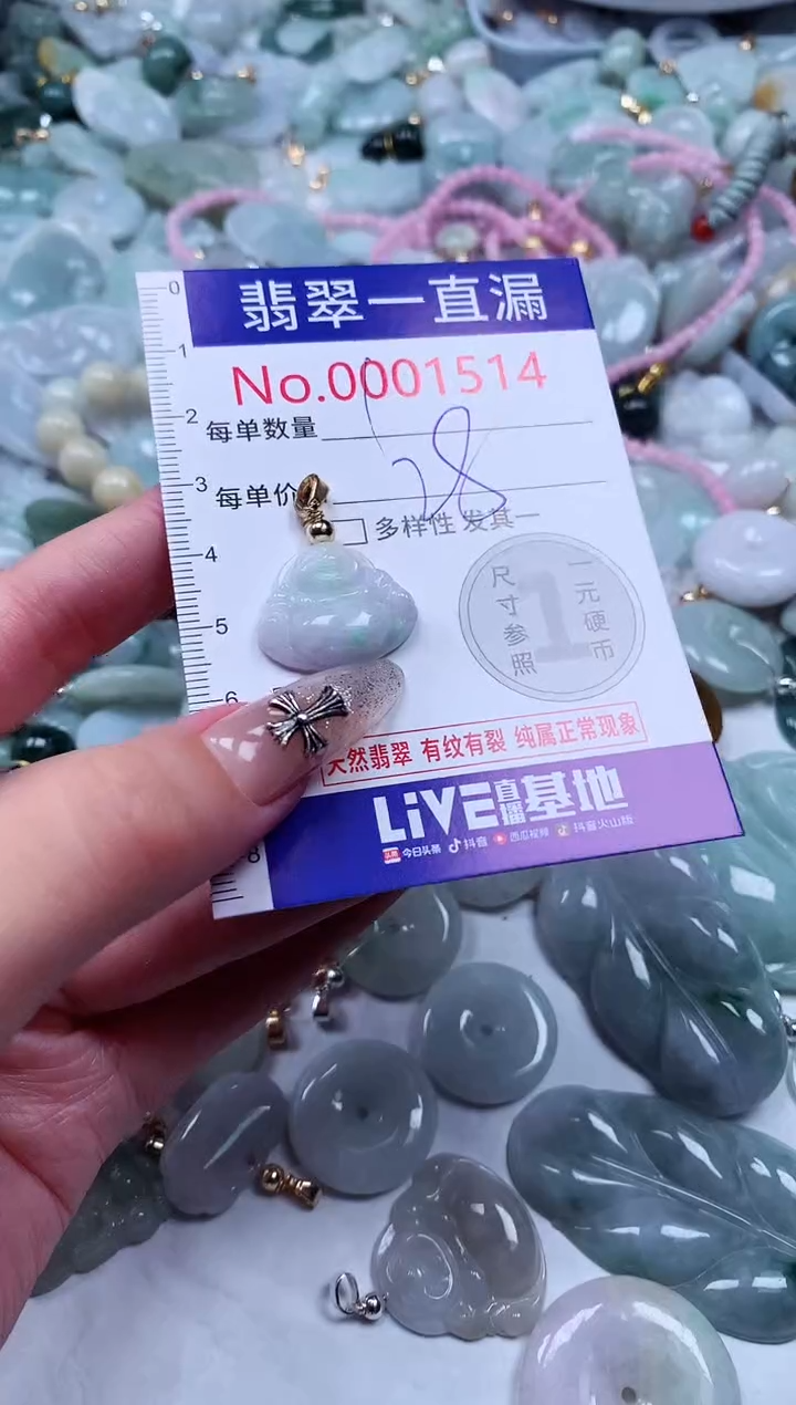 翡翠未镶嵌吊坠(不含链)1514