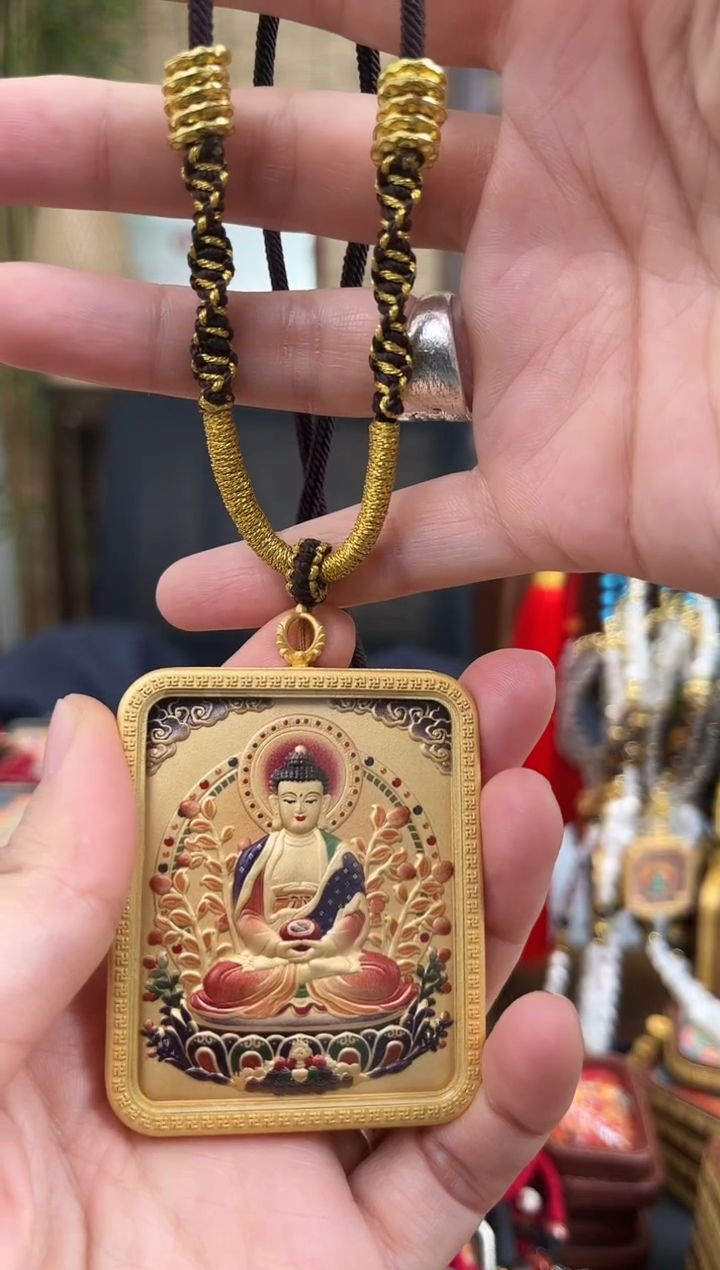 【闪购商品】吊坠铜雕唐卡全身五爷+阿弥陀佛