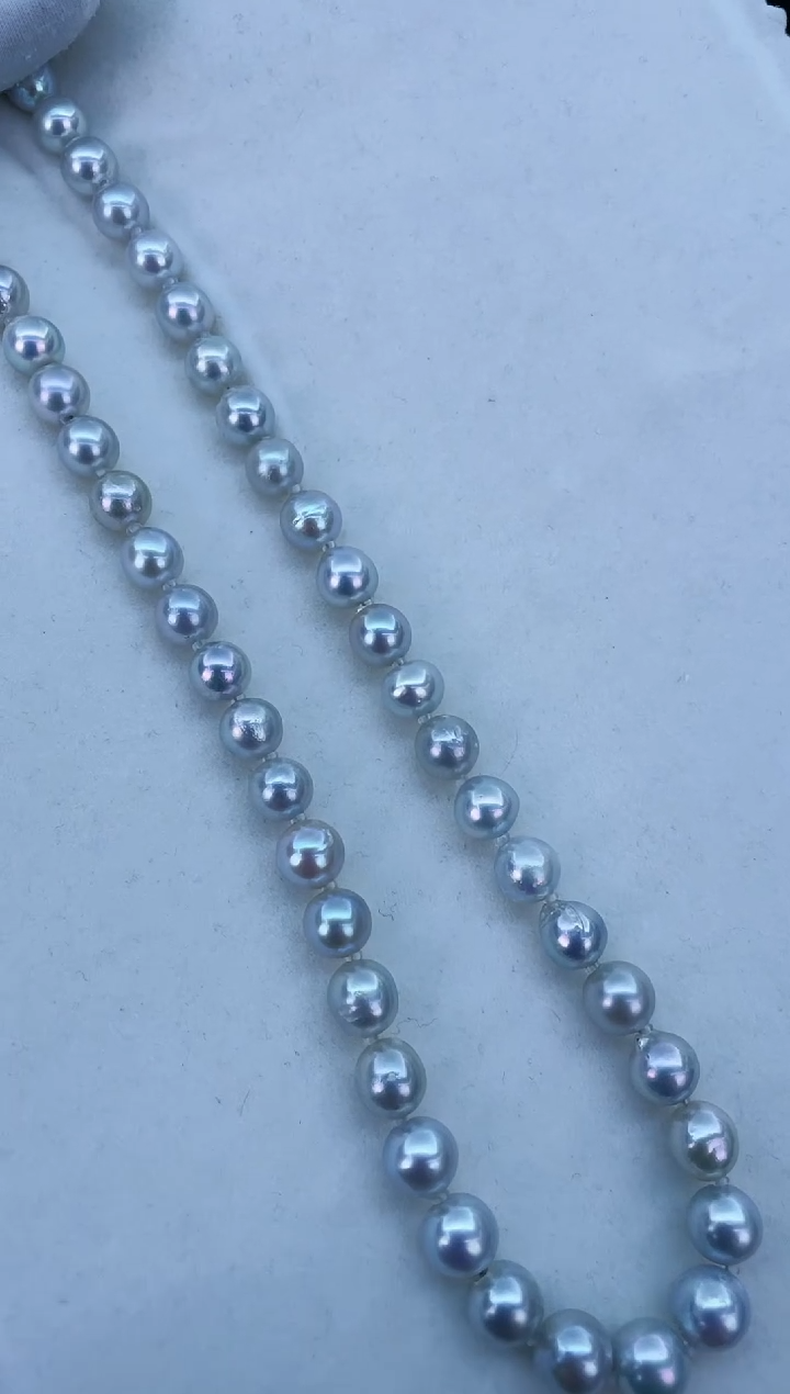 【闪购商品】海水珍珠颈饰银S925镶嵌7-9mm