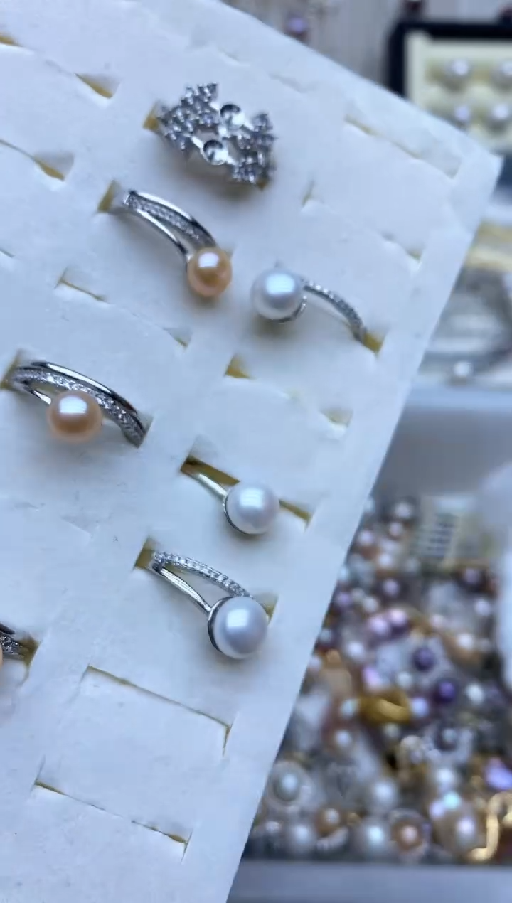 未镶嵌戒指淡水珍珠戒指多样性发其一