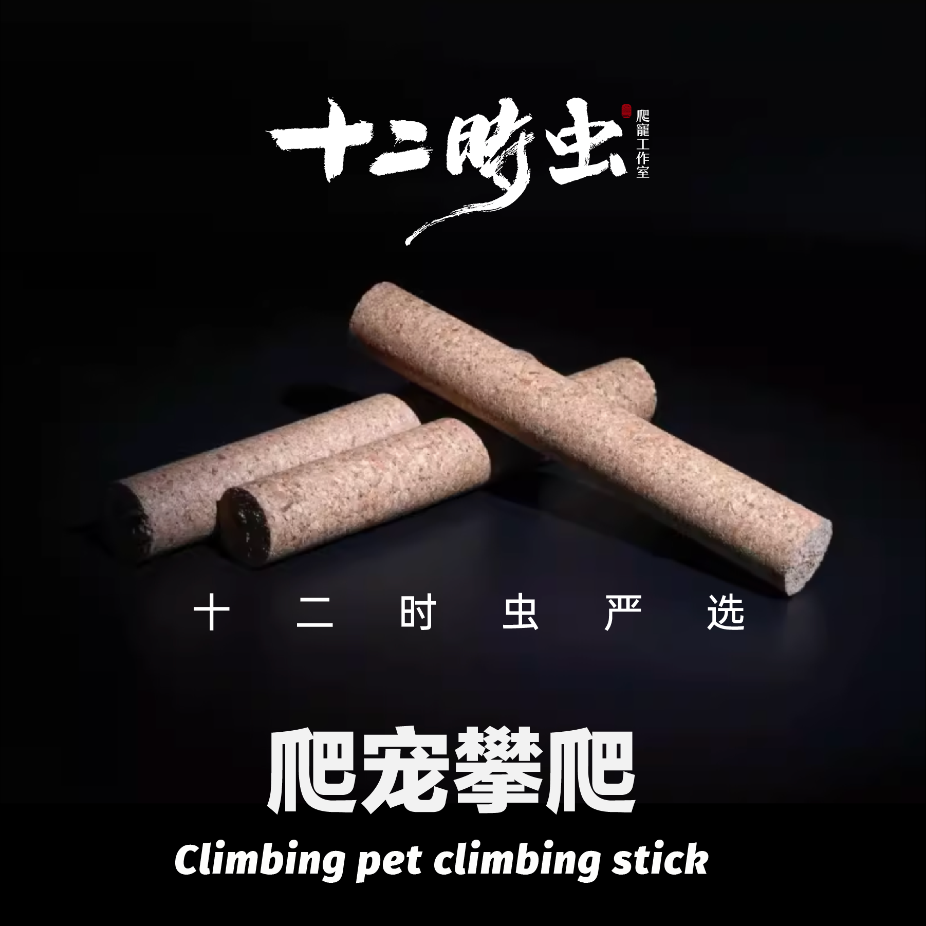 攀爬棒软木棒爬宠R属睫角盖勾亚巨人饲养盒爬棍树皮树棒躲避V-BOX