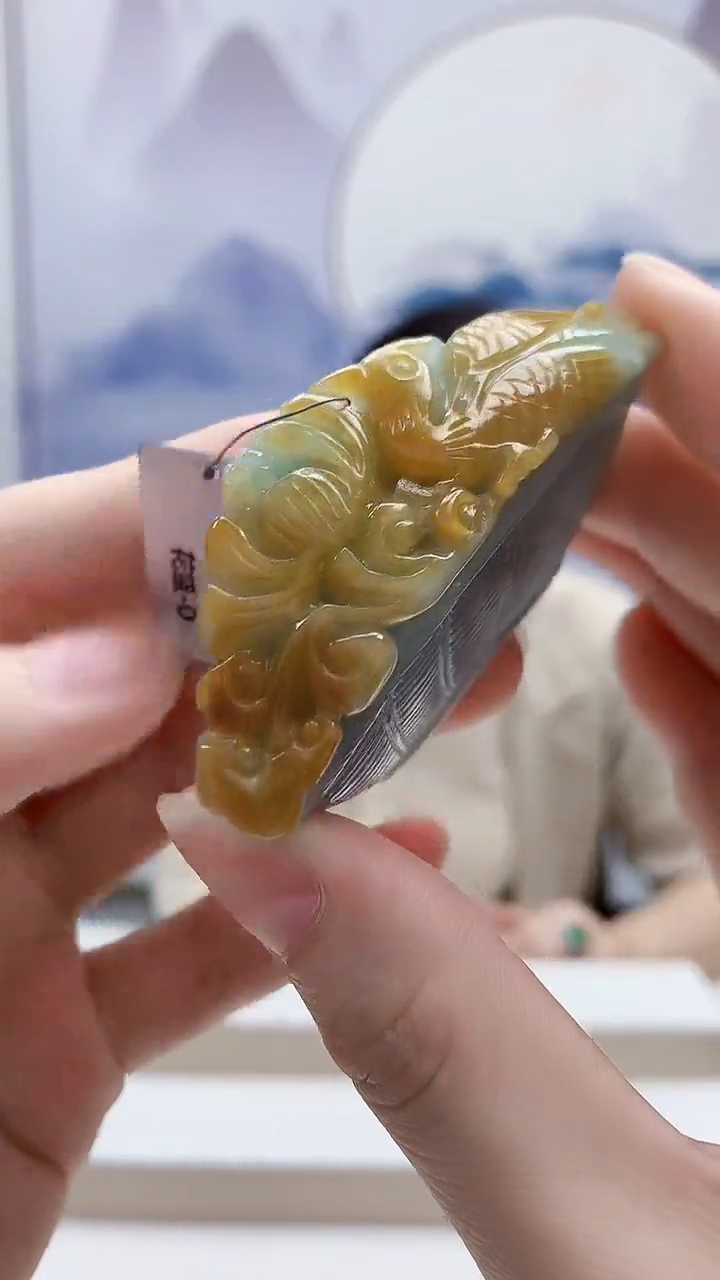 未镶嵌定制翡翠5160ry-毛货挂件132