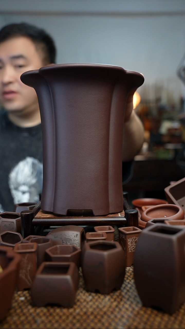 紫砂花盆快**随長木軒精品紫砂