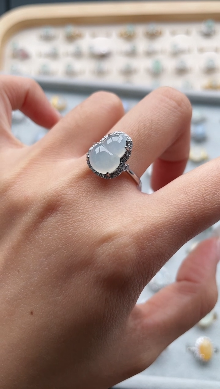 【闪购商品】翡翠戒指银S925镶嵌1111