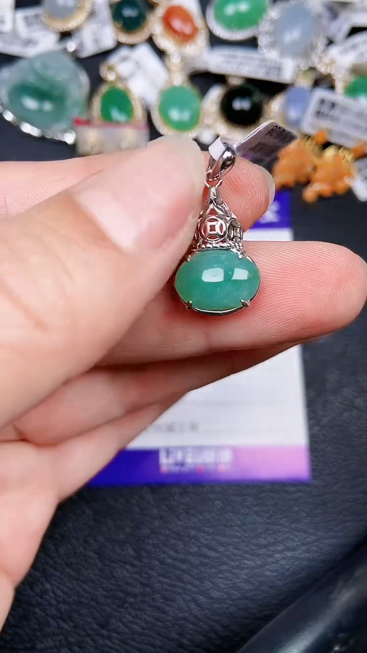 颈饰银S925镶嵌翡翠1850