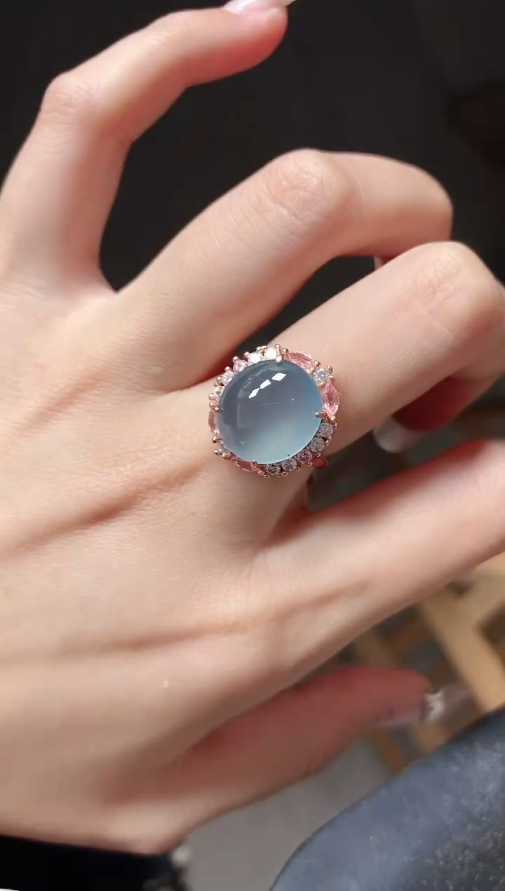 银S925镶嵌戒指翡翠515114