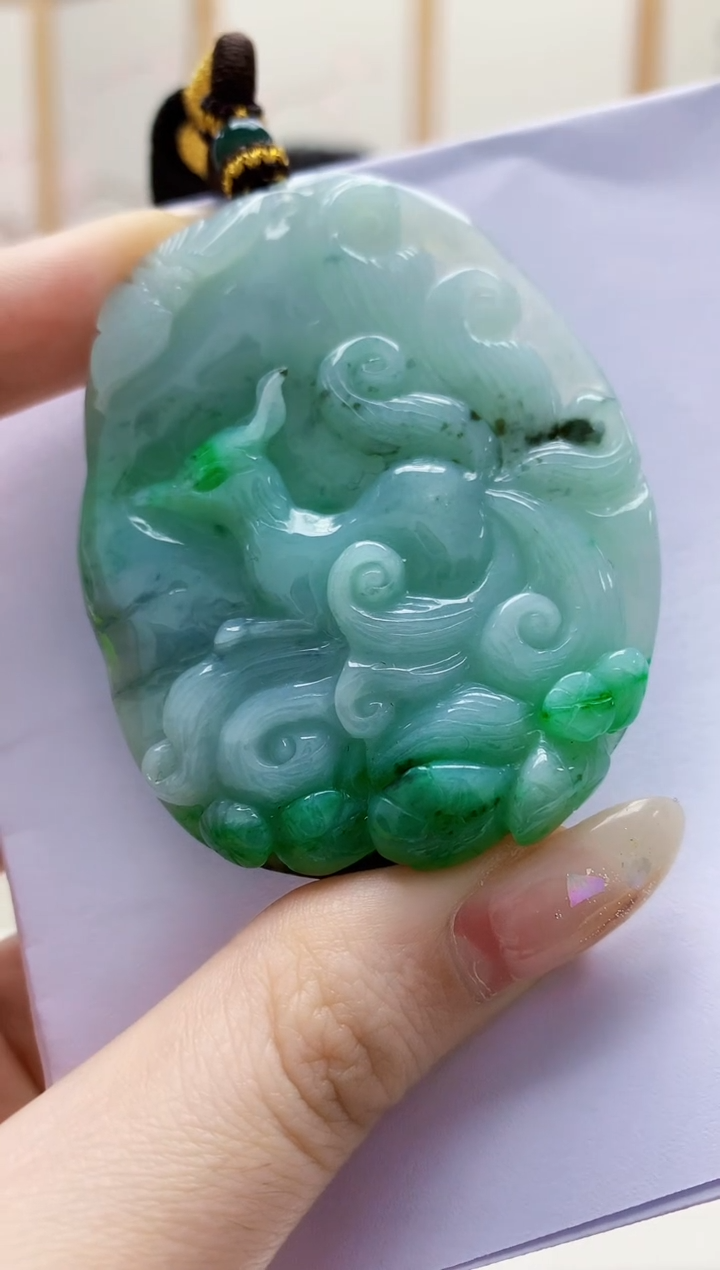 未镶嵌定制翡翠5060jw-毛货挂件23