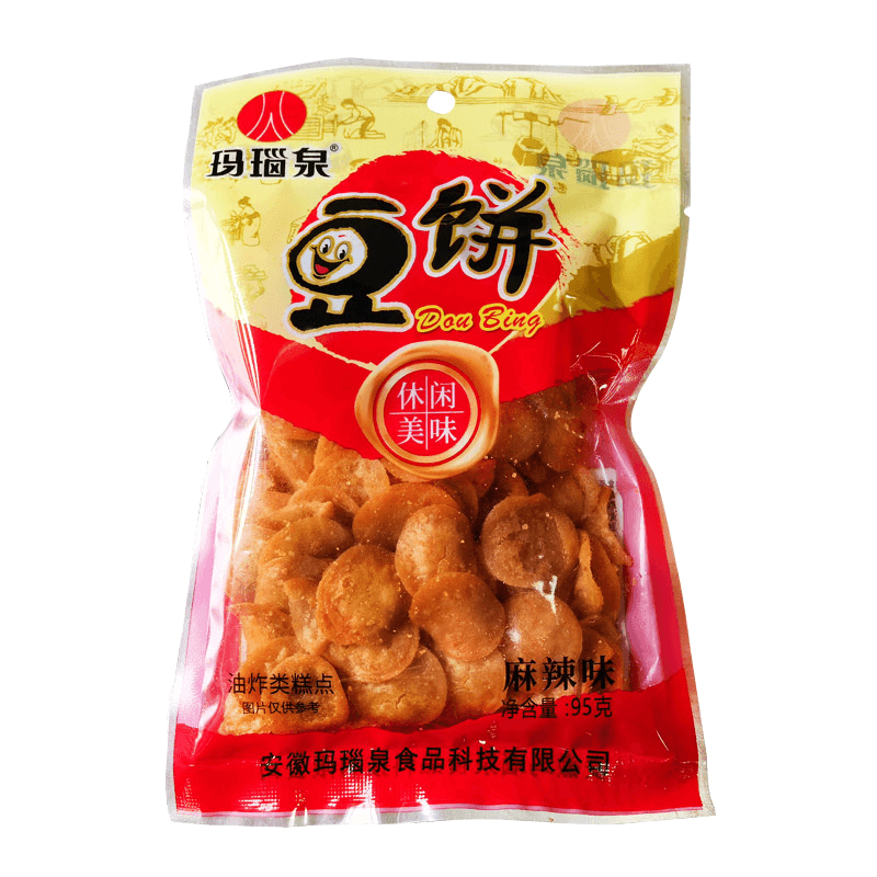 香脆豆饼麻辣味独立包装95g*2袋便携袋装零食金钱饼安徽特产