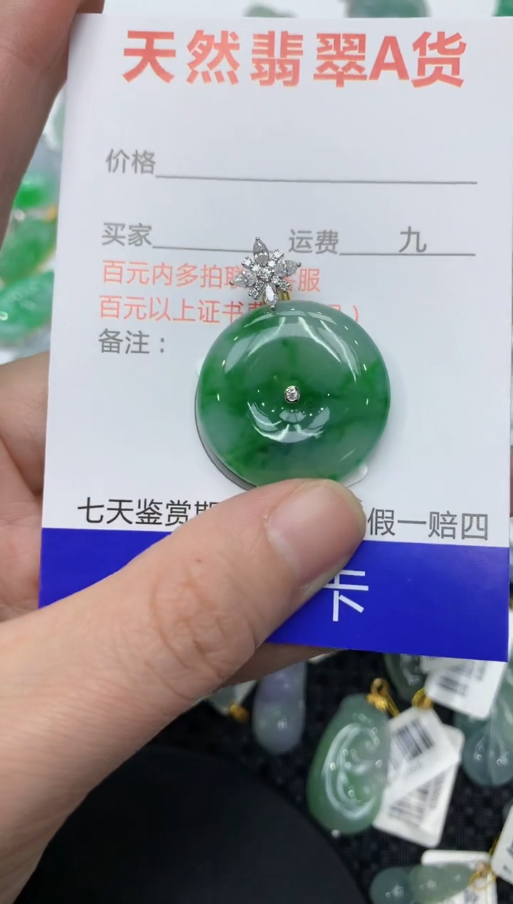 【闪购商品】翡翠颈饰18K金镶嵌11111111