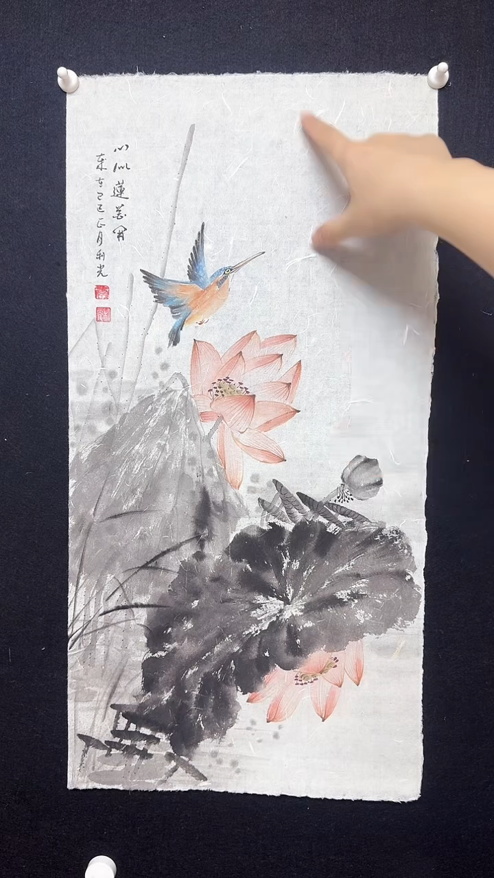 【闪购商品】国画水墨花鸟展翅