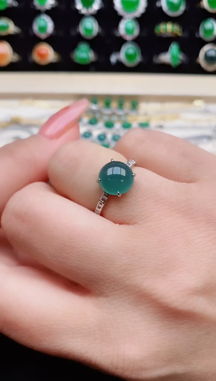 【闪购商品】翡翠戒指银S925镶嵌321321