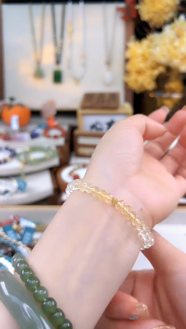 【闪购商品】水晶手绳18K金镶嵌@@A921B014580