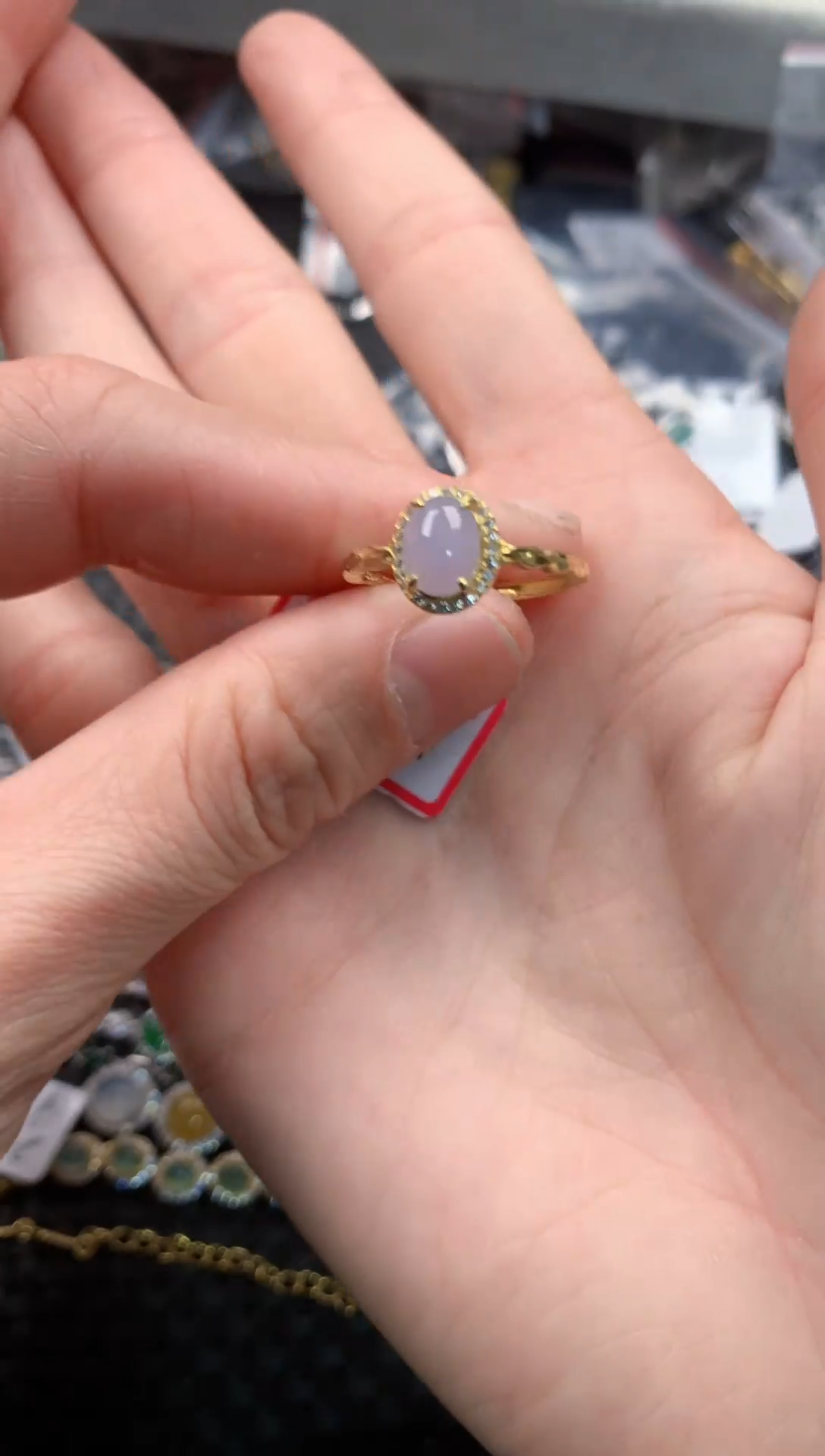 银S925镶嵌戒指翡翠222   3