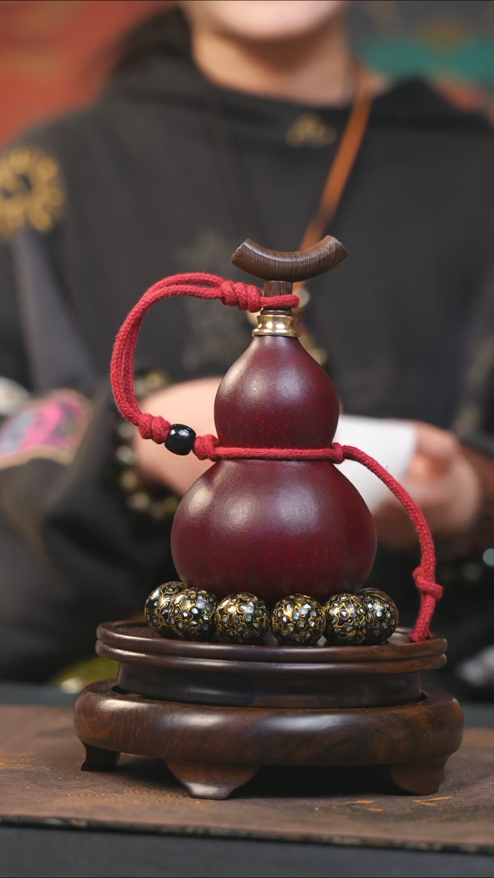 【闪购商品】YU296大漆酒葫芦不包手串及旋转底座