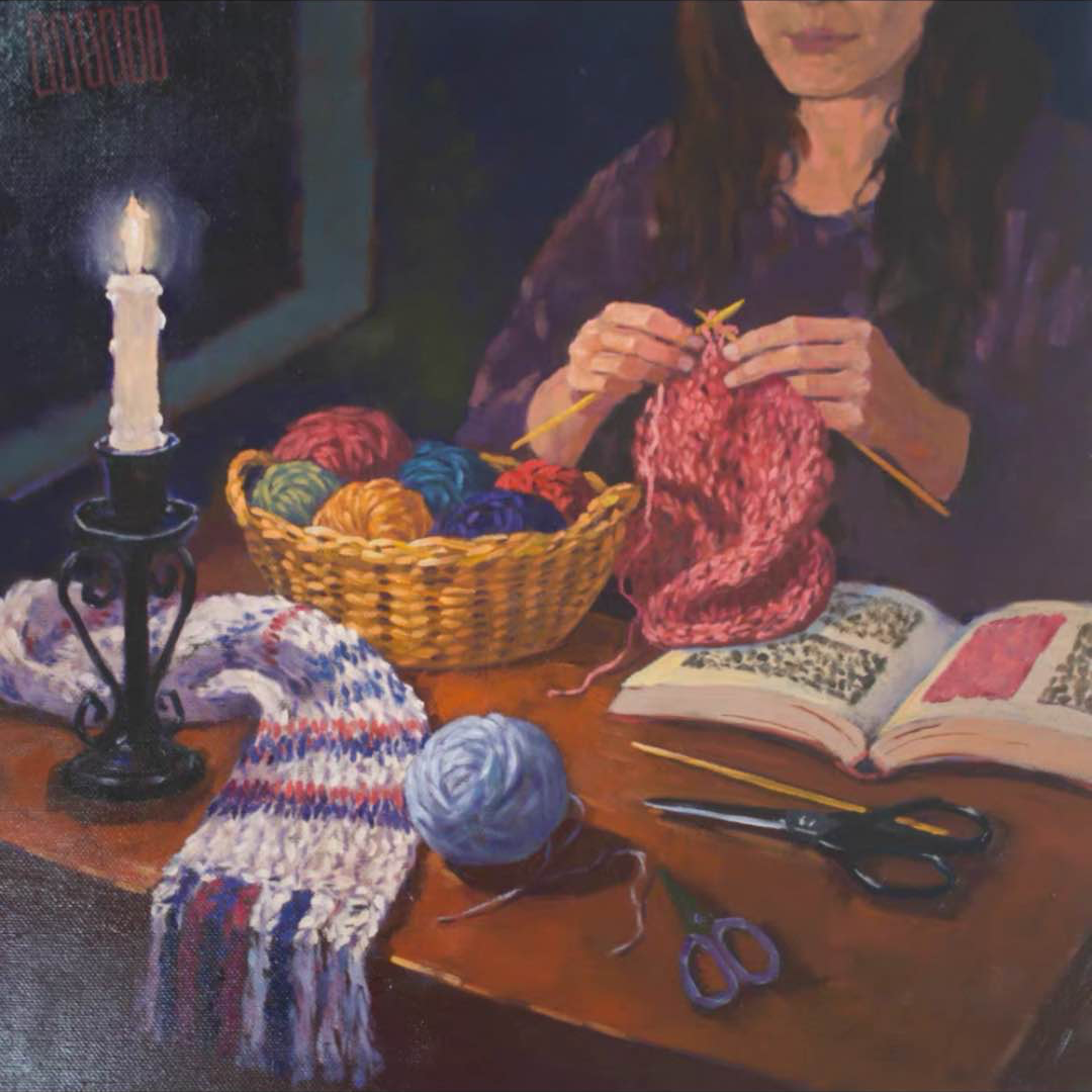 PM 王甜心工作室画作限量1件《烛光》手绘画布（非王甜心本人绘画）