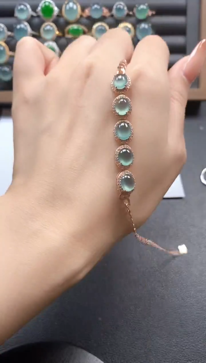 银S925镶嵌戒指翡翠51151