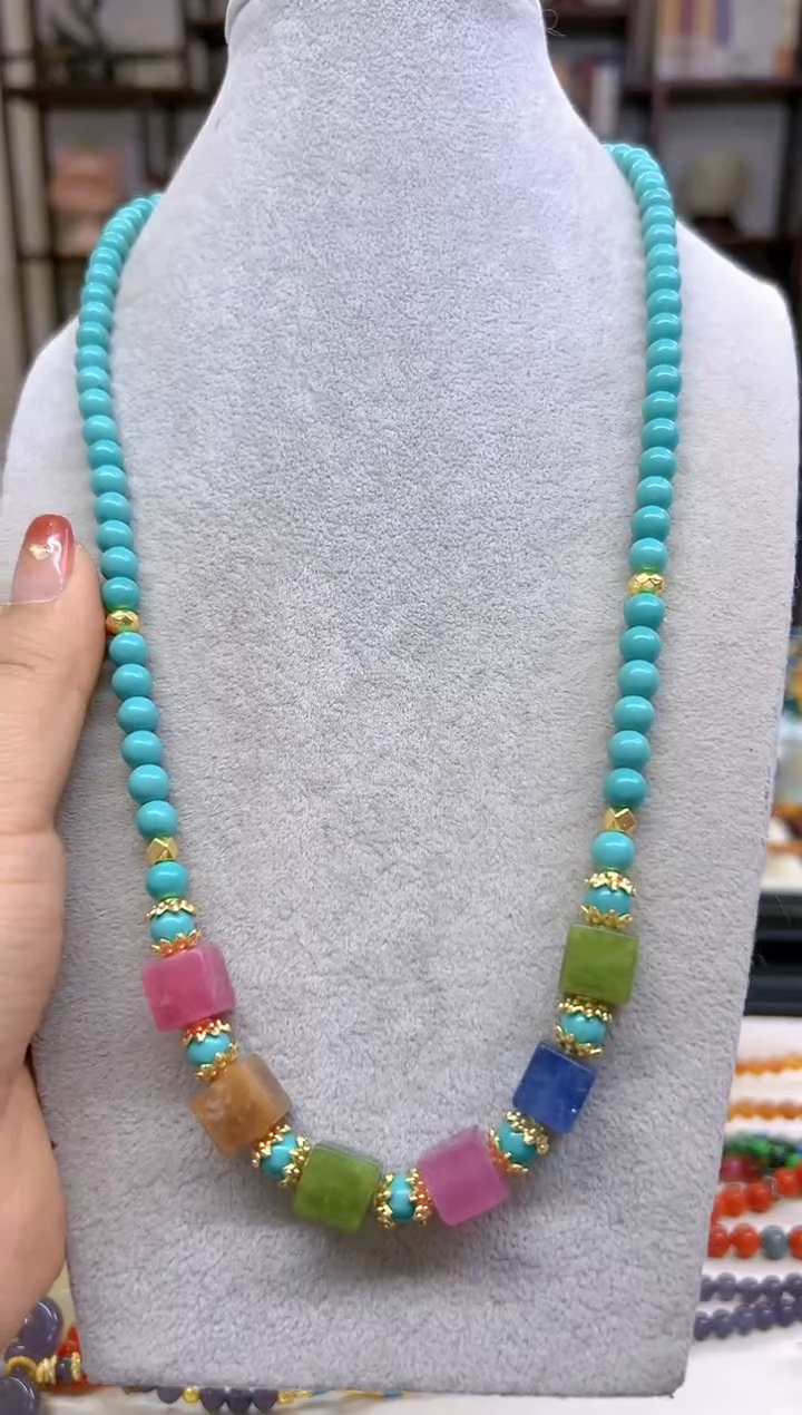 【闪购商品】碧玺颈饰未镶嵌DIY款X464