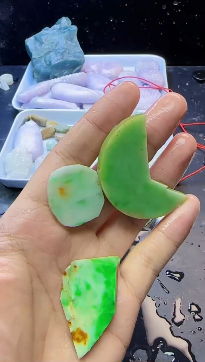 颈饰未镶嵌翡翠004天然A货翡翠