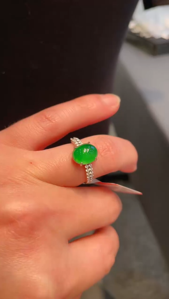 【闪购商品】翡翠颈饰18K金镶嵌A71戒指