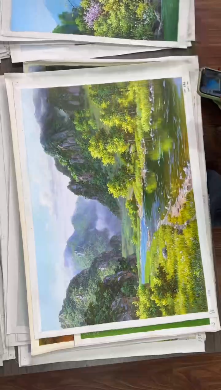 油画【9号】朝鲜原创纯手绘孤品油画