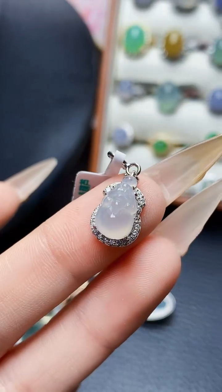 银S925镶嵌戒指翡翠3369