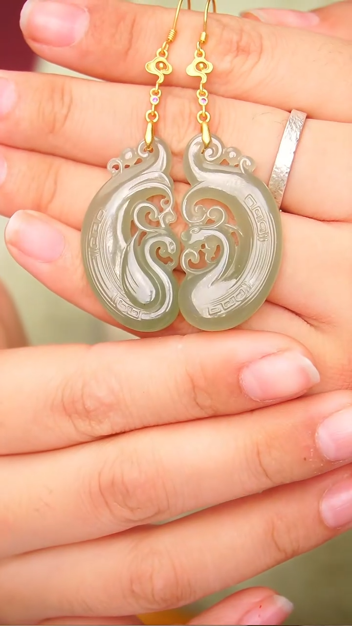 未镶嵌和田玉耳饰A08