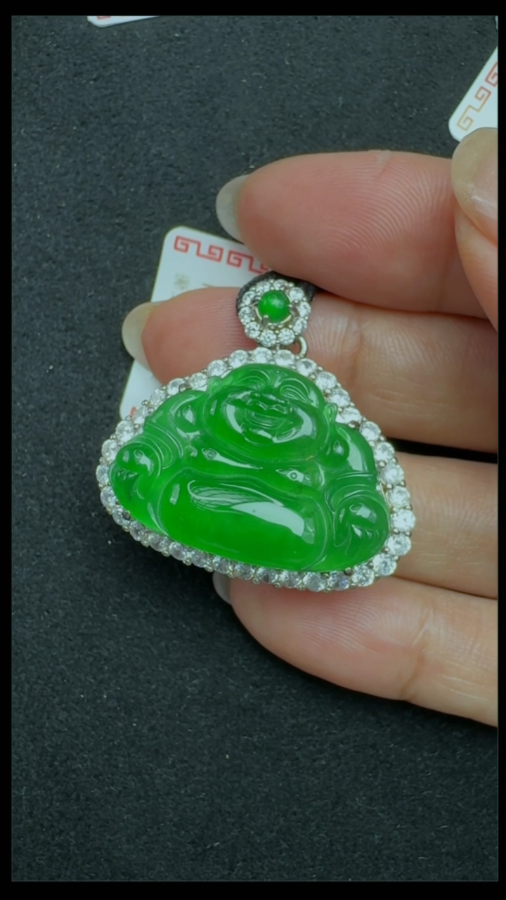 【闪购商品】翡翠颈饰银S925镶嵌佛公