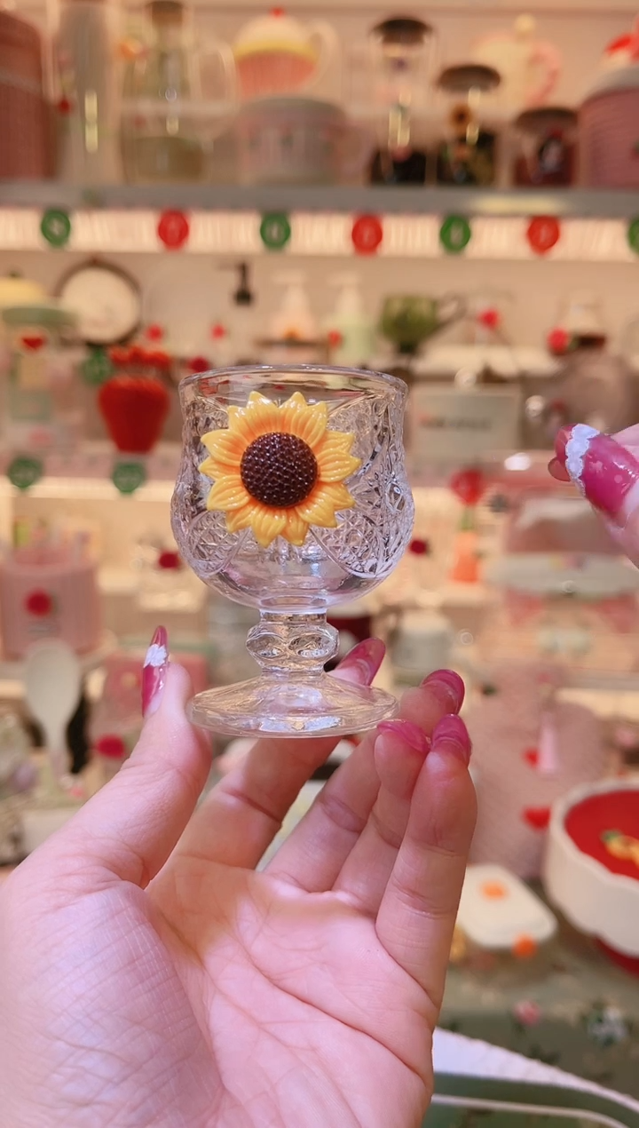 向日葵高脚白酒杯——手工制作品质好！