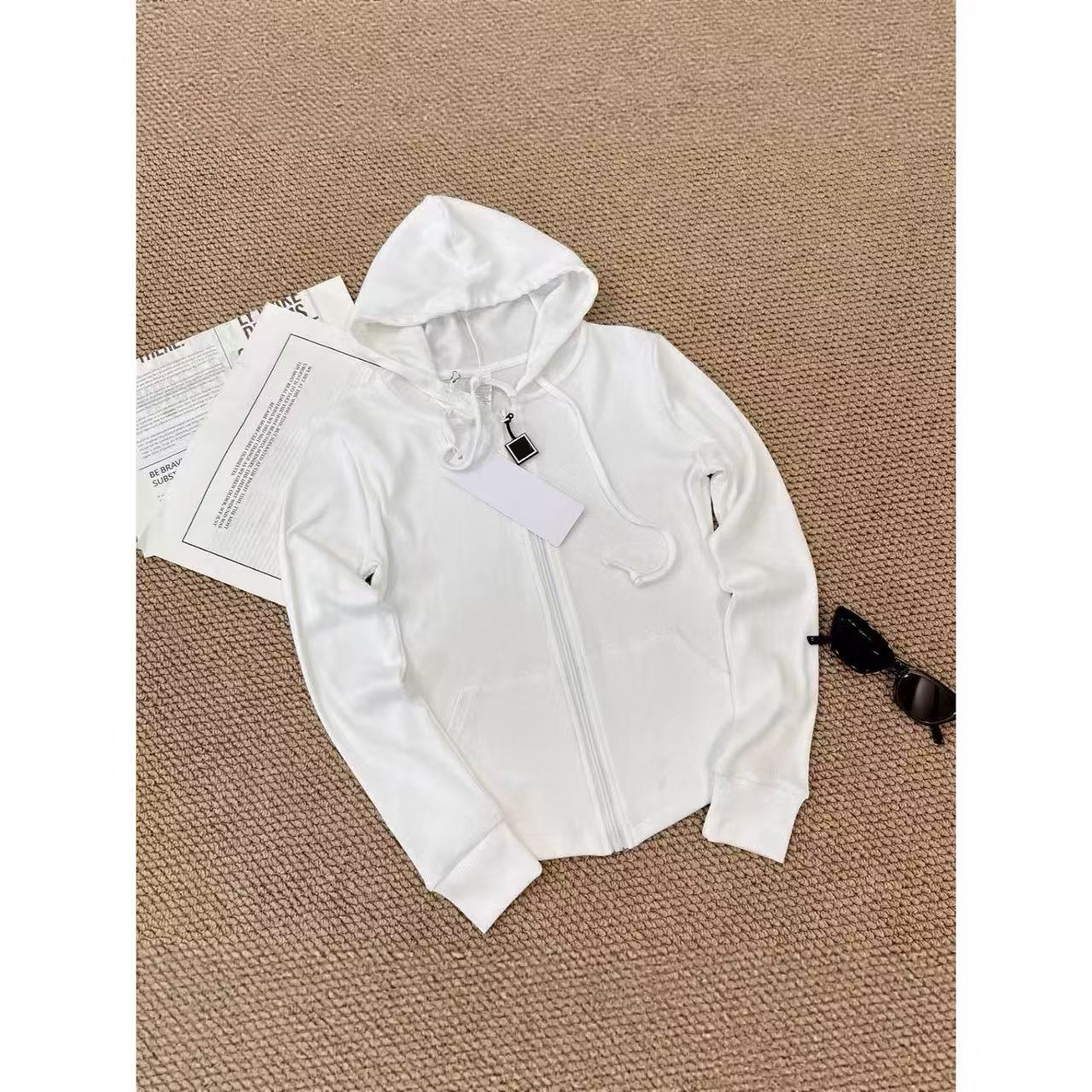 XY 白色连帽上衣气质减龄百搭显瘦通勤外套-9037