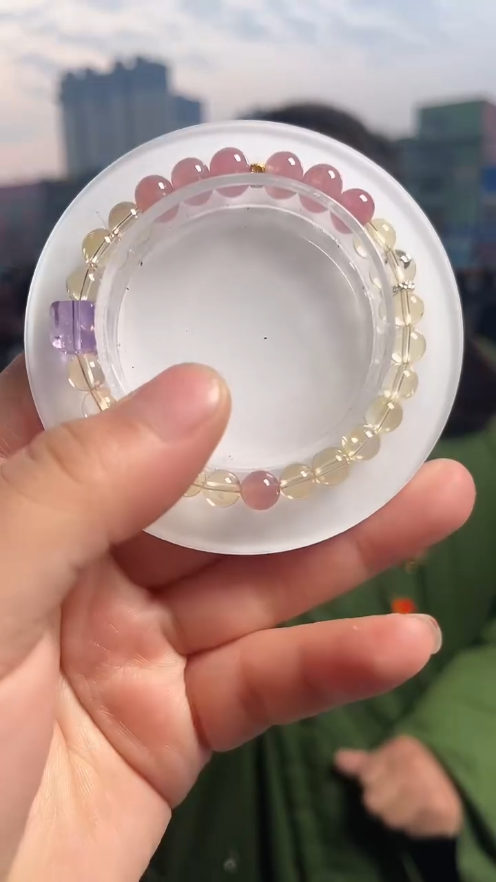 【闪购商品】黄晶手链未镶嵌天然DIY手串多样性发一6mm