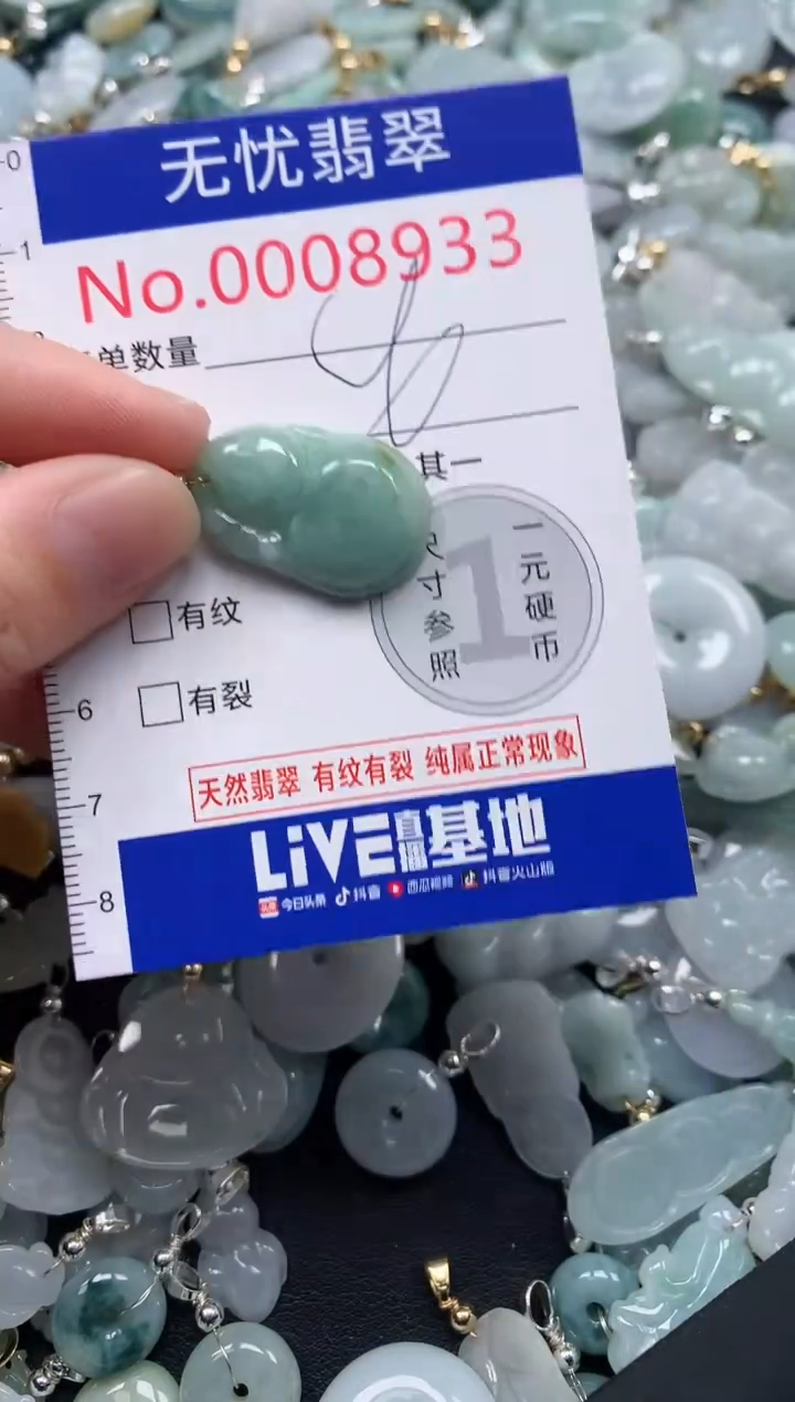 翡翠未镶嵌吊坠(不含链)8933