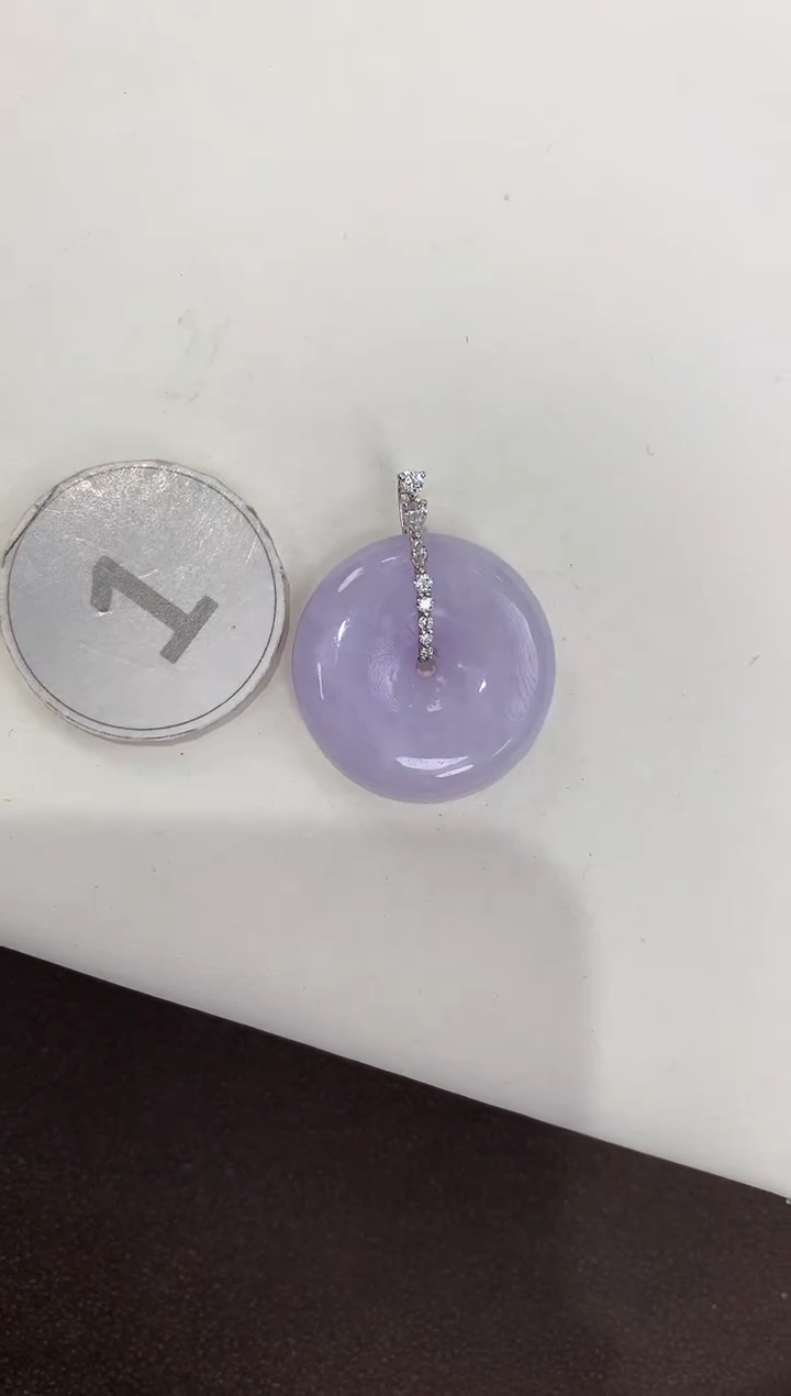颈饰18K金镶嵌翡翠 天然缅甸a货翡翠