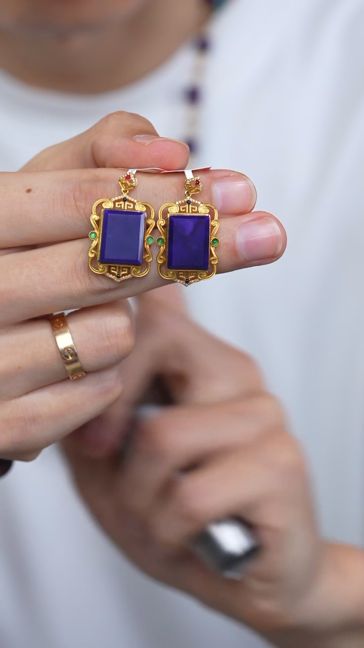 【闪购商品】苏纪石（舒俱来）吊坠(不含链)18K金镶嵌多样性发其一