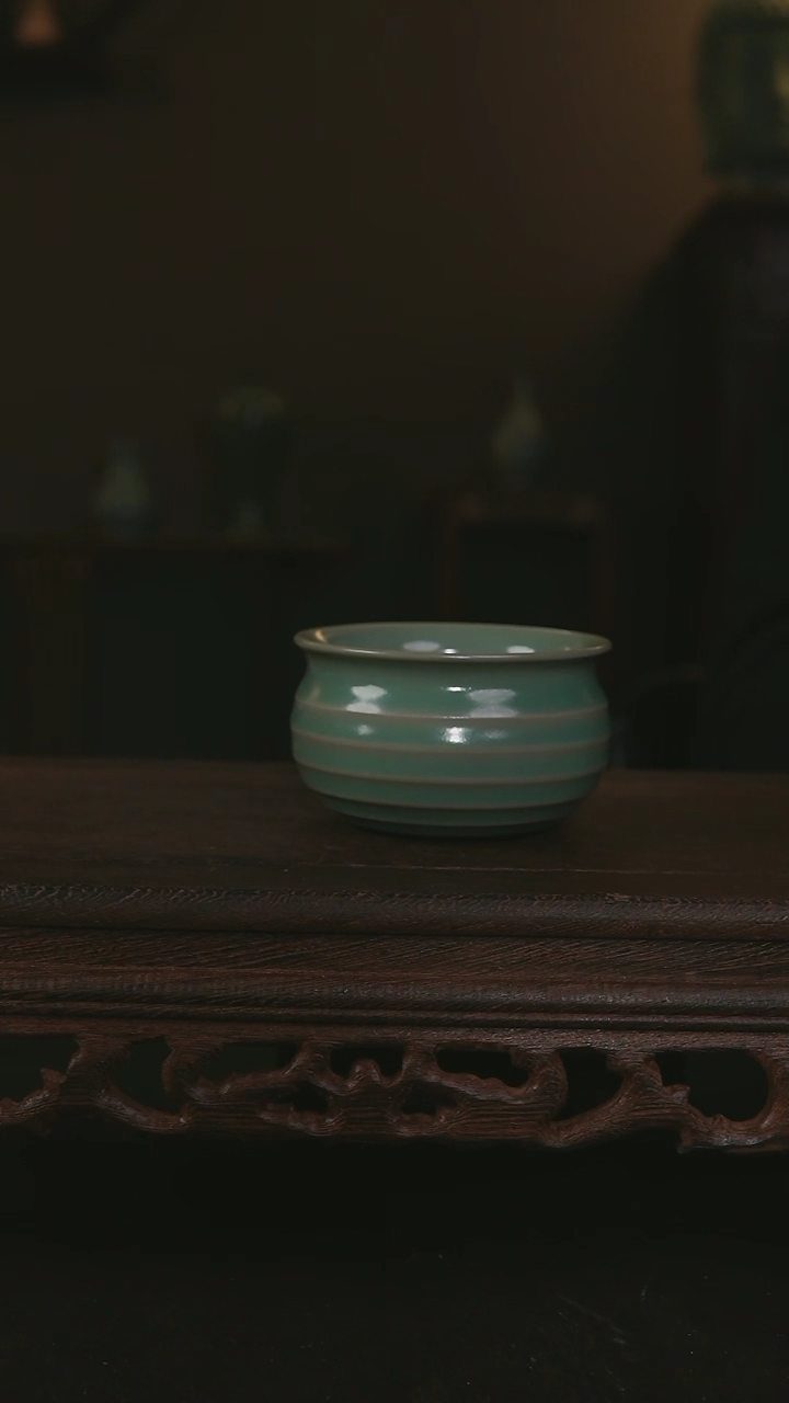 【闪购商品】其他仿古手工青绿炫纹杯 