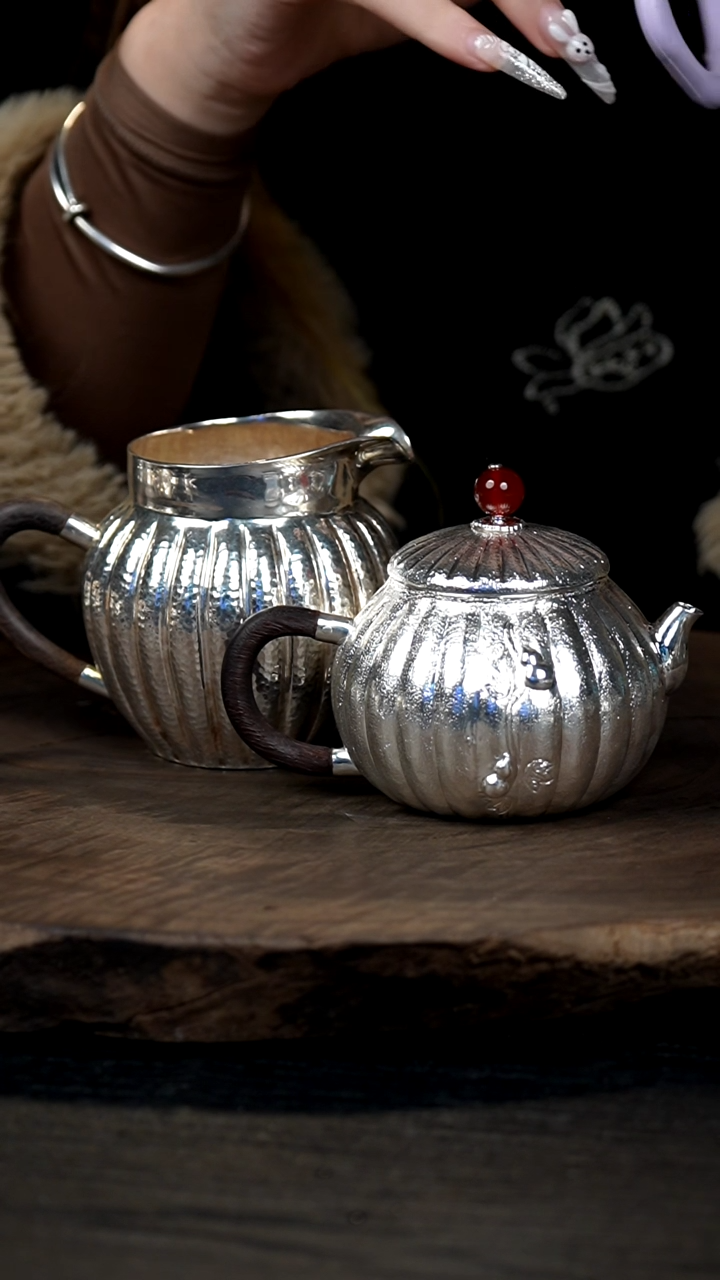 【闪购商品】手工南瓜泡茶壶+南瓜公道杯