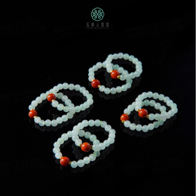 石惑珠宝^翡翠戒圈约3mm-多样性发一