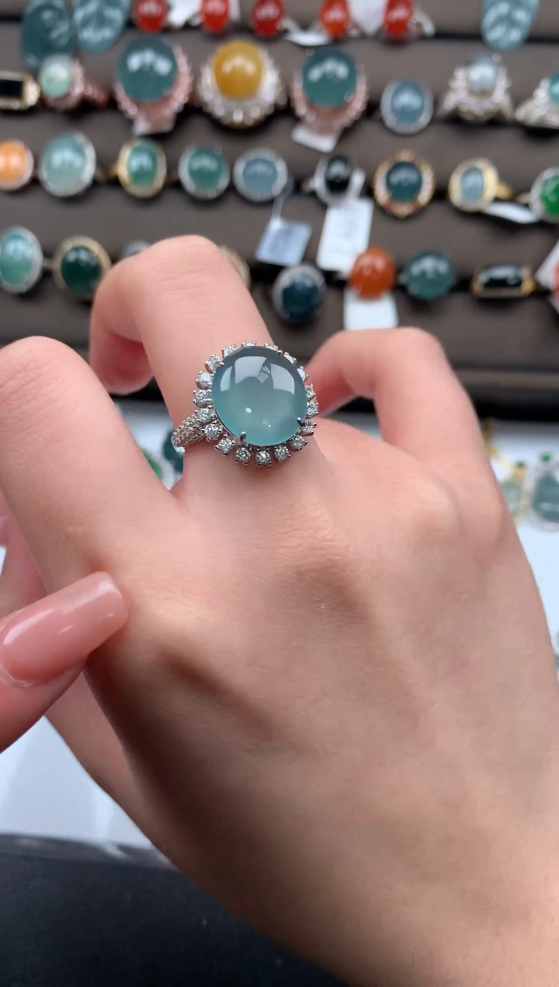 【闪购商品】翡翠戒指银S925镶嵌5124121