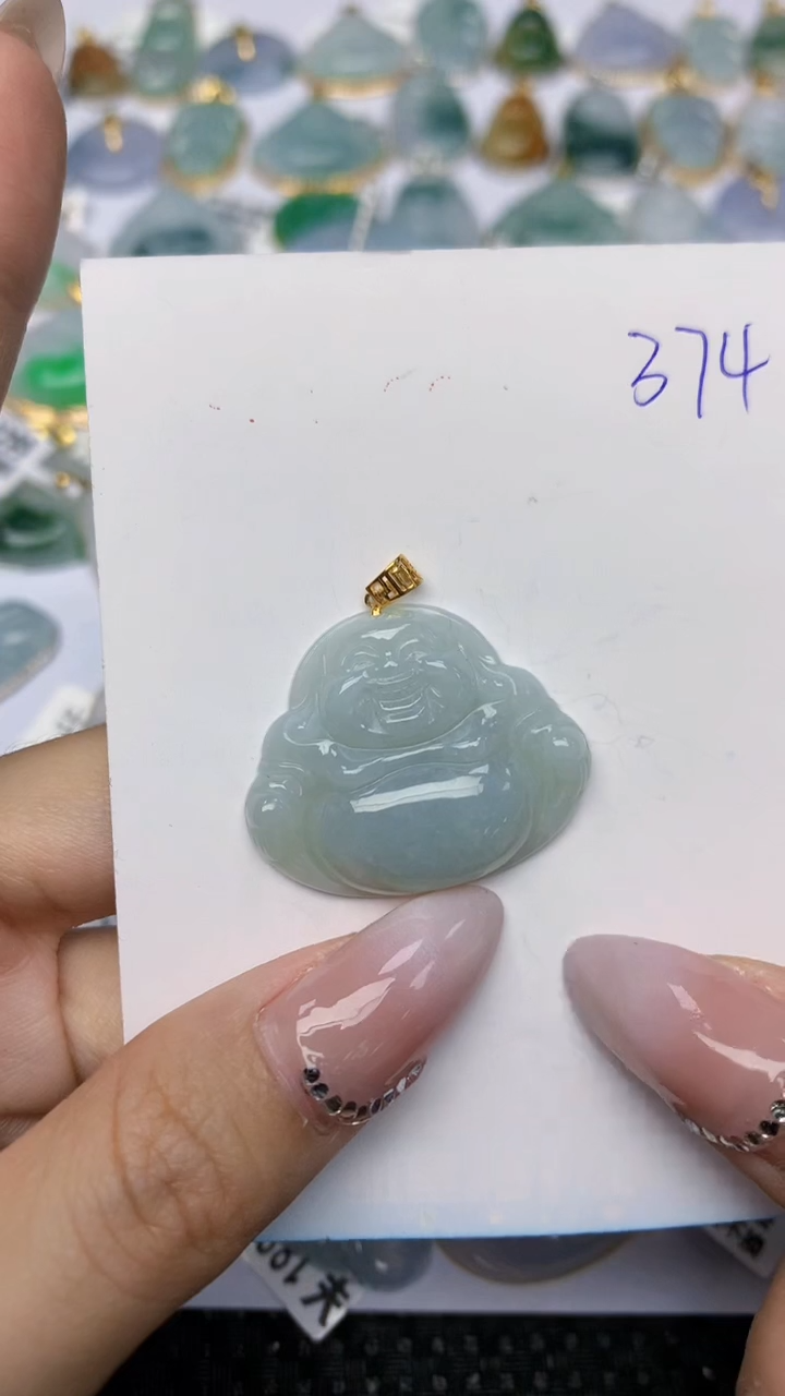 【闪购商品】翡翠颈饰18K金镶嵌 天然翡翠A货