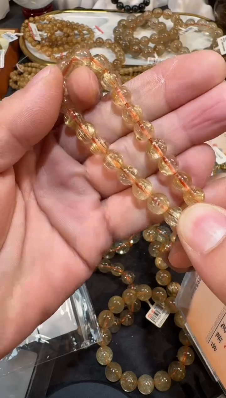 未镶嵌手串发晶SJ-104金发晶